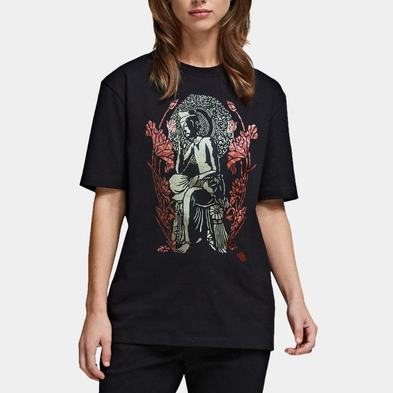 [티셔츠] 용 꽃 | 실크 스크린 프린트