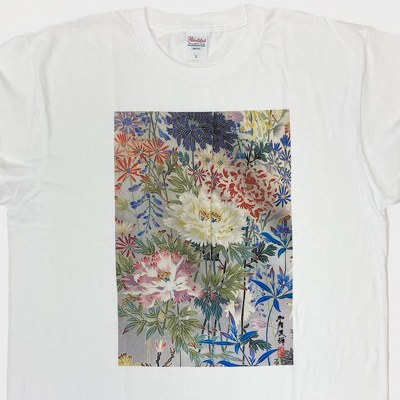 [티셔츠] 꽃 색상 (한 가지 크기에 맞는) | 카가 유젠 | J. 플라보 * 히로 루키 키 쿠타