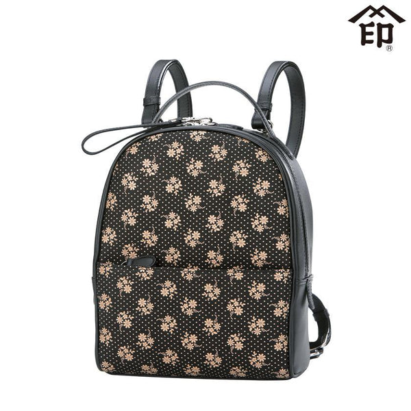 [BACKPACK] E COSMOS (BLACK BASECOAT WITH WHITE LACQUER) | KOUSHU INDEN (LACQUERED DEERSKIN CRAFTS)| INDEN-YA