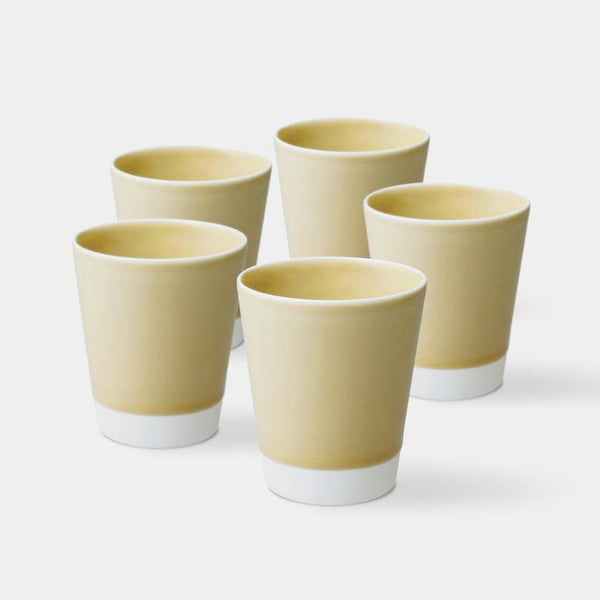 [Cup] ES Cup (M) ชุดสีเหลือง 5 | Hasami Wares | Saikai Toki