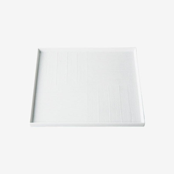 [大板（盤子）]雕塑 <white porcerin> 方板格式圖案（L）|哈薩米商品