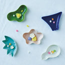 [จานเล็ก] Hare Mountain (สีน้ำเงิน) ชุด 5 | Hasami Wares | Saikai Toki