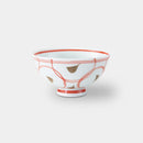 [RICE BOWL SETS] HAKETENMON SET OF 3 LIGHT (M) (RED) | HASAMI WARES| SAIKAI TOKI
