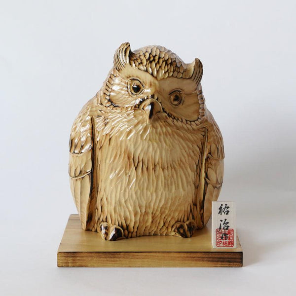 [FIGURINE] SHIMAFUKURO OWL (L) | AINU CRAFTS