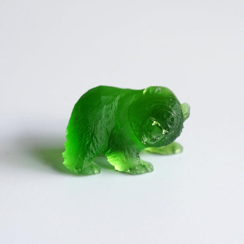 [小雕像]水槽咆哮熊（綠色）| Ainu工藝
