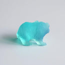 [FIGURINE] SINKOP SALMON-EATING BEAR (LIGHT BLUE) | AINU CRAFTS