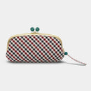 [錢包] Nishijin絲綢釦子錢包與kyo-kumihimo綁帶格子檢查（海軍）| Nishijin紡織品| Atelier Kyoto Nishijin