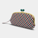 [錢包] Nishijin絲綢釦子錢包與kyo-kumihimo綁帶格子檢查（海軍）| Nishijin紡織品| Atelier Kyoto Nishijin