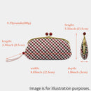 [錢包] Nishijin絲綢釦子錢包與kyo-kumihimo綁帶格子檢查（棕色）| Nishijin紡織品| Atelier Kyoto Nishijin