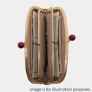 [錢包] Nishijin絲綢釦子錢包與kyo-kumihimo綁帶格子檢查（棕色）| Nishijin紡織品| Atelier Kyoto Nishijin