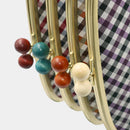 [WALLET] NISHIJIN SILK CLASP WALLET WITH KYO-KUMIHIMO STRAP GINGHAM CHECK (RED) | NISHIJIN TEXTILES | ATELIER KYOTO NISHIJIN