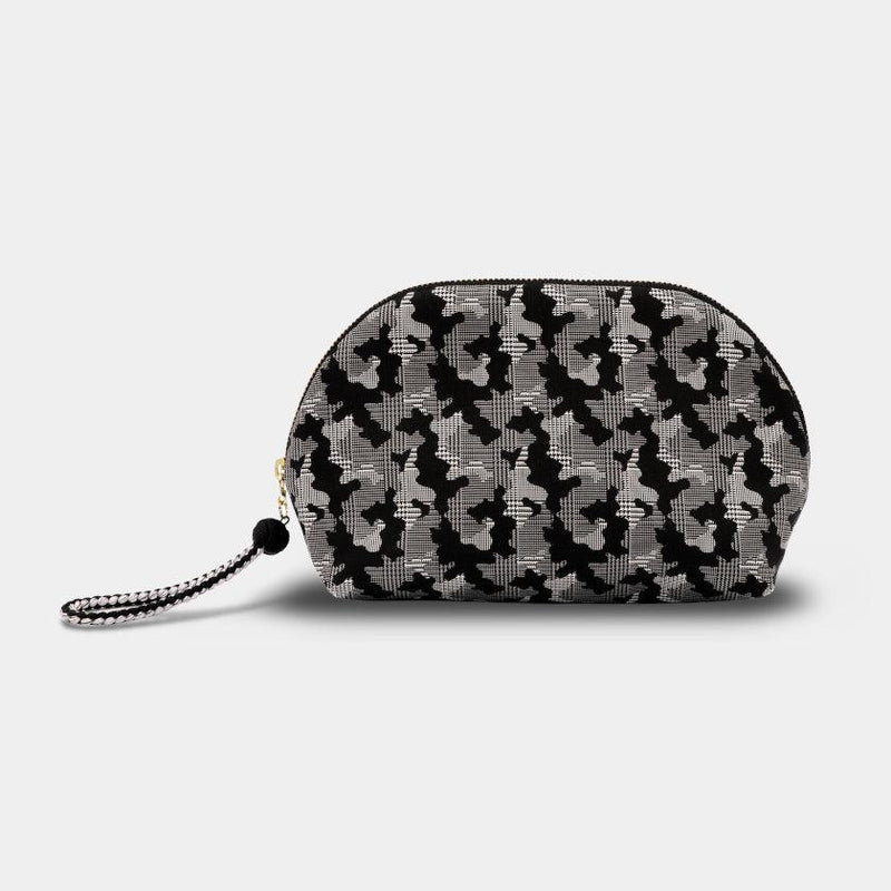 [小袋] Nishijin絲綢殼形袋裝迷彩Glen Glen與Kyo-Kumihimo（黑色）| Nishijin紡織品| Atelier Kyoto Nishijin