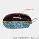 [POUCH] NISHIJIN SILK SHELL-SHAPED POUCH CAMOUFLAGE GLEN CHECK WITH KYO-KUMIHIMO (RED) | NISHIJIN TEXTILES | ATELIER KYOTO NISHIJIN