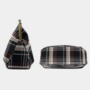 [肩帶]耐水的nishijin silk clasp gama-guchi搭配格子呢（木炭黑）| Nishijin紡織品| Atelier Kyoto Nishijin