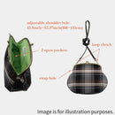 [肩帶]耐水的nishijin silk clasp gama-guchi與格子呢檢查（米色）| Nishijin紡織品| Atelier Kyoto Nishijin