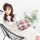 [肩帶]耐水的nishijin silk clasp gama-guchi與格子呢檢查（米色）| Nishijin紡織品| Atelier Kyoto Nishijin