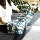 [SCARF] LATTICE (WHITE, BLUE, & GRAY) | KYO YUZEN DYEING | NOGIGUCHI KIHEI