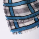 [SCARF] LATTICE (WHITE, BLUE, & GRAY) | KYO YUZEN DYEING | NOGIGUCHI KIHEI