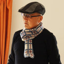 [SCARF] LATTICE (WHITE, BLUE, & GRAY) | KYO YUZEN DYEING | NOGIGUCHI KIHEI