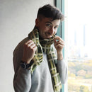 [SCARF] LATTICE (DARK GREEN) S | KYO YUZEN DYEING | NOGIGUCHI KIHEI