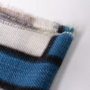 [圍巾]大晶格（白色和藍灰色）S | Kyo Yuzen染色| Nogiguchi Kihei