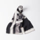 [SCARF] LARGE LATTICE (BLACK BEIGE) S | KYO YUZEN DYEING | NOGIGUCHI KIHEI