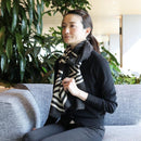 [SCARF] IREKOBISHI(BLACK & WHITE) | KYO YUZEN DYEING | NOGIGUCHI KIHEI