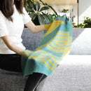 [Scarf] Irekobishi (Indigo Green Ocher) S | การย้อมสี Kyo Yuzen | Nogiguchi Kihei