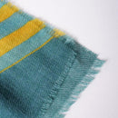 [Scarf] Irekobishi (Indigo Green Ocher) S | การย้อมสี Kyo Yuzen | Nogiguchi Kihei
