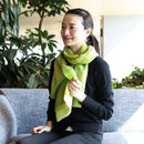 [스카프] 스트라이프 (matcha 쉐이딩) s | Kyo Yuzen Dyeing | Nogiguchi Kihei