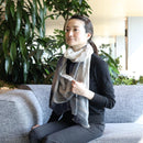 [圍巾]北阿爾卑斯山M | Kyo Yuzen染色| Nogiguchi Kihei