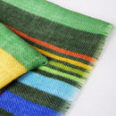 [Scarf] Chase Stripe (Blue-Green) | การย้อมสี Kyo Yuzen | Nogiguchi Kihei