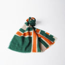 [圍巾]大晶格（綠橙色）| Kyo Yuzen染色| Nogiguchi Kihei