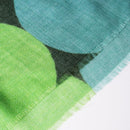 [SCARF]  LARGE POLKA DOTS (BLACK-GREEN-BLUE) | KYO YUZEN DYEING | NOGIGUCHI KIHEI