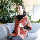 [圍巾]廣場（紅色）| Kyo Yuzen染色| Nogiguchi Kihei