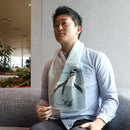 [STOLE] COTTON PENGUIN (MAGELLAN GRAY) | KYO YUZEN DYEING | NOGIGUCHI KIHEI