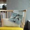 [STOLE] COTTON PENGUIN (MAGELLAN GRAY) | KYO YUZEN DYEING | NOGIGUCHI KIHEI