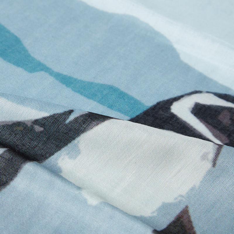[ขโมย] เพนกวินฝ้าย (Magellan Gray) | การย้อมสี Kyo Yuzen | Nogiguchi Kihei