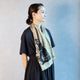 [STOLE] COTTON PENGUIN (BROWN) | KYO YUZEN DYEING | NOGIGUCHI KIHEI
