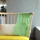 [Stole] Cotton Vertical Checkerboard (Blue-Green-Yellow) | การย้อมสี Kyo Yuzen | Nogiguchi Kihei