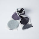 [Stole] ผ้าลินิน 160 x 35polka Dots ขนาดใหญ่ (ขาวดำและสีม่วง) | การย้อมสี Kyo Yuzen | Nogiguchi Kihei