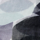 [Stole] ผ้าลินิน 160 x 35polka Dots ขนาดใหญ่ (ขาวดำและสีม่วง) | การย้อมสี Kyo Yuzen | Nogiguchi Kihei