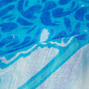 [ขโมย] ผ้าลินิน 160 x 35 เบญจมาศ Seggy (สีน้ำเงิน) | การย้อมสี Kyo Yuzen | Nogiguchi Kihei