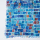 [ขโมย] ผ้าลินิน 160 x 35 ตาราง (สีน้ำเงิน) | การย้อมสี Kyo Yuzen | Nogiguchi Kihei