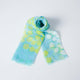 [STOLE] LINEN 160 X 35 FLOWER CIRCLE (BLUE) | KYO YUZEN DYEING | NOGIGUCHI KIHEI