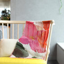 [STOLE] LINEN 160 X 35 HIBISCUS (VERMILION-PINK) | KYO YUZEN DYEING | NOGIGUCHI KIHEI