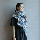 [ขโมย] ผ้าลินิน 190 x 52 ดอกไม้ yuzen (สีขาว) | การย้อมสี Kyo Yuzen | Nogiguchi Kihei