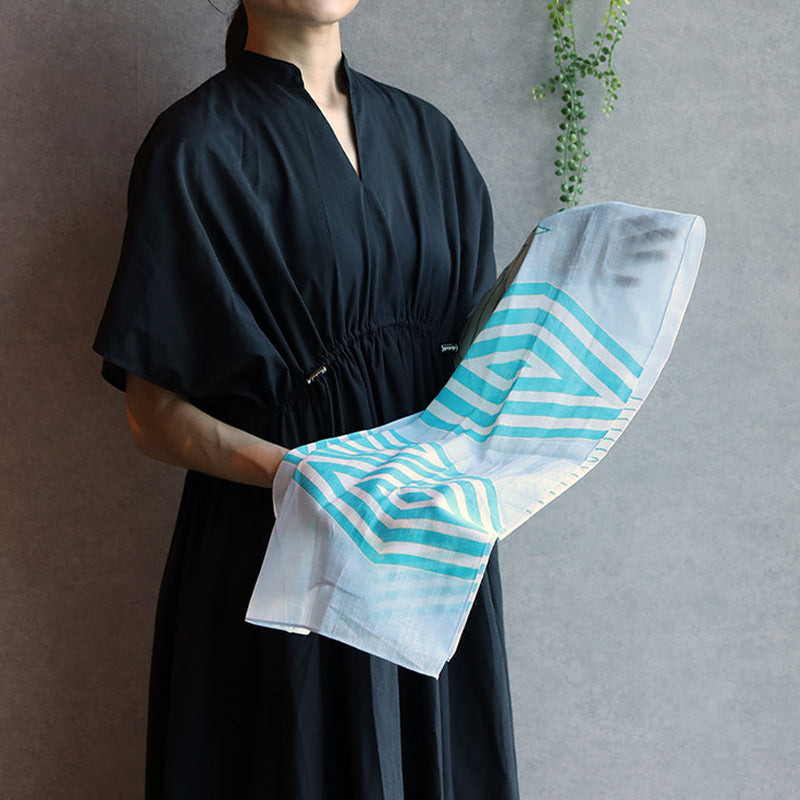 [훔치기] Cotton Irikohishi (파란색) | Kyo Yuzen Dyeing | Nogiguchi Kihei