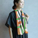 [훔친] 면화 큰 격자 (빨간색) | Kyo Yuzen Dyeing | Nogiguchi Kihei