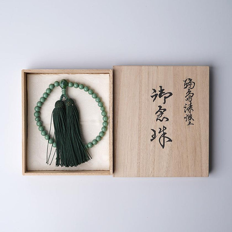 [祈禱珠]女性的Makie（淺綠色）|漆珠| Masuisai